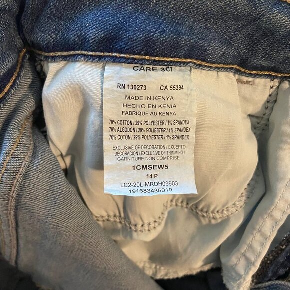 Lee Women Regular Fit Straight Leg Mid Rise Med Wash Jeans Denim Size14p Petite - Picture 3 of 10